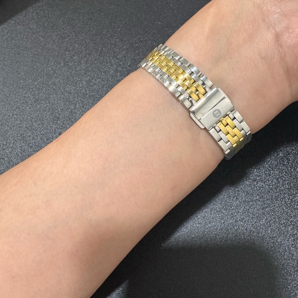 Michele Gold and Silver Bracelet Watch - Picture 4 of 16